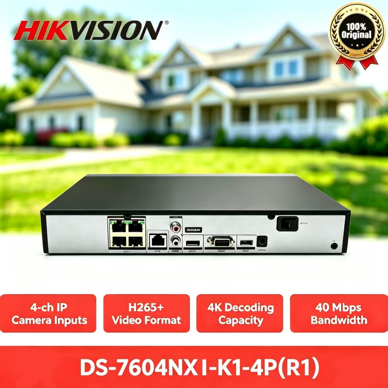 Hikvision NVR DS-7604NXI-K1-4P - Home Security Hikvision บทวิจารณ์และราคา